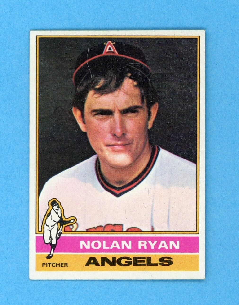 1976 Topps #330 Nolan Ryan California Angels Baseball Card E++ - E/M ap scr scf