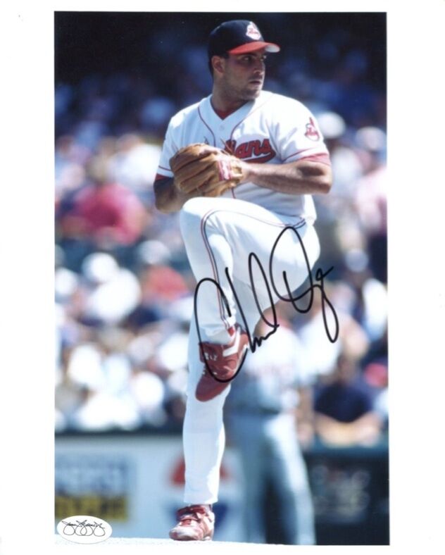 Chad Ogea 8X10 Color Photo Auto B&E Hologram