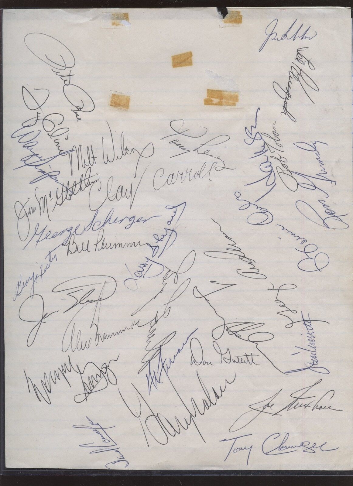 1971 Cincinnati Reds Autographed / Signed Loose Leaf Page 31 Signatures Hologram