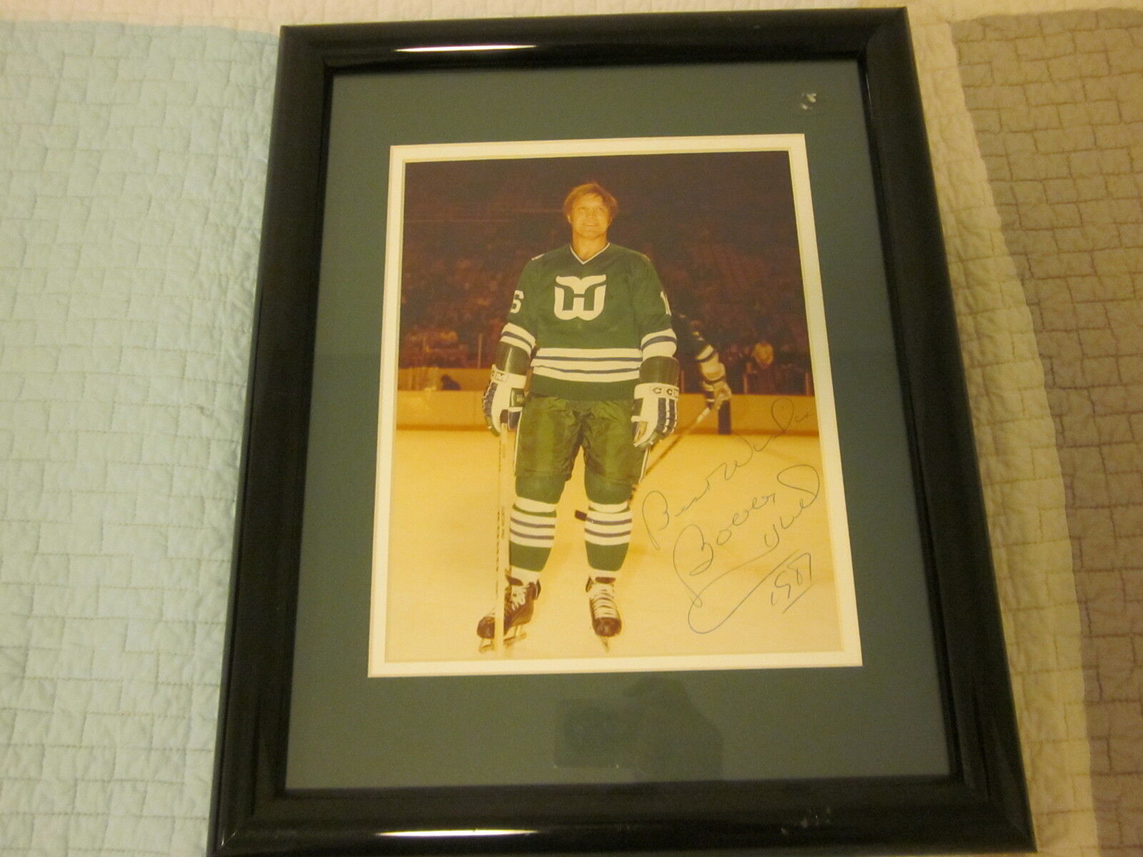 Bobby Hull Hartford Whalers Hockey Autographed Framed Photo PSA/DNA