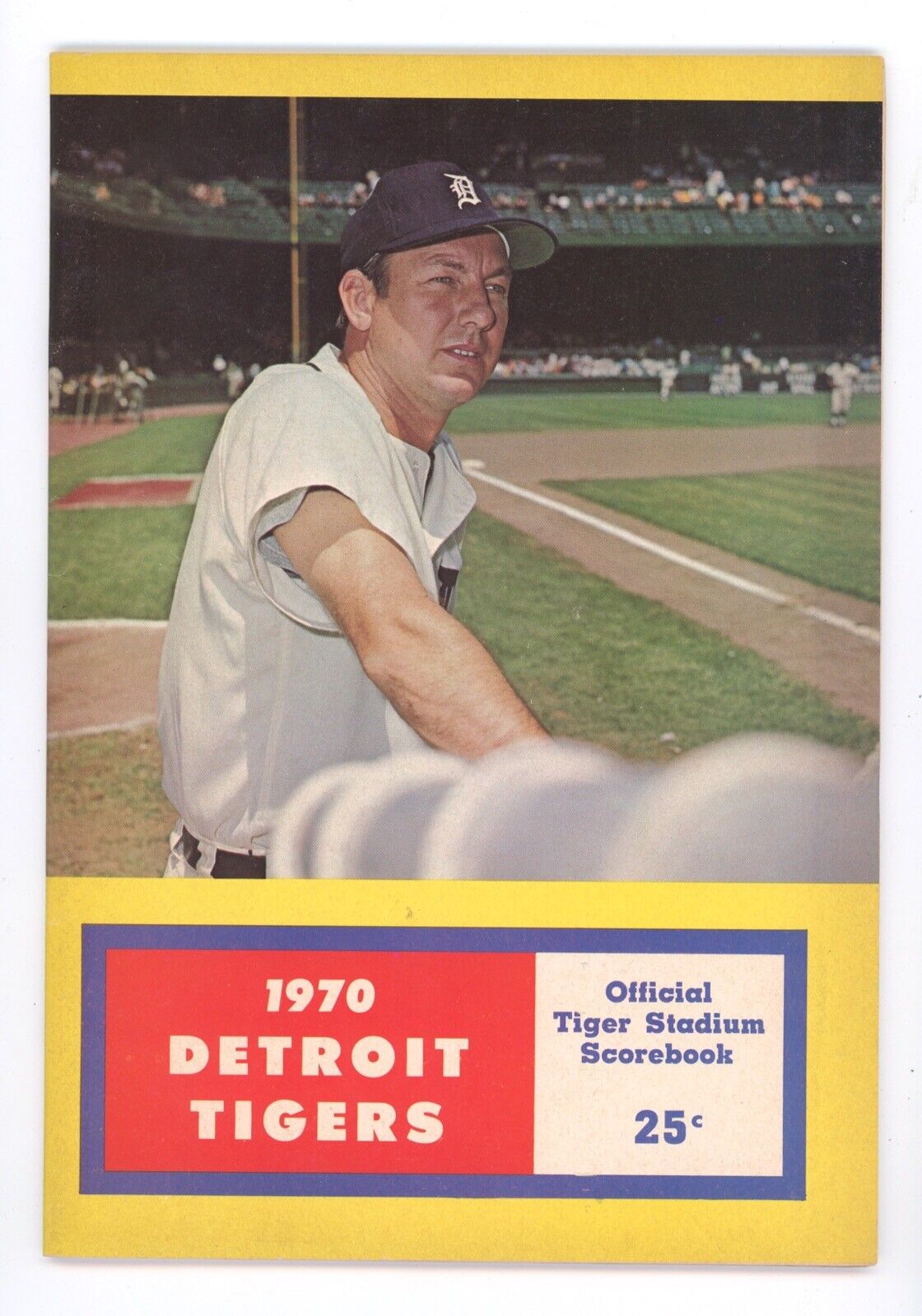 1970 Detroit Tigers Scorebook vs Cleveland Indians • Unscored