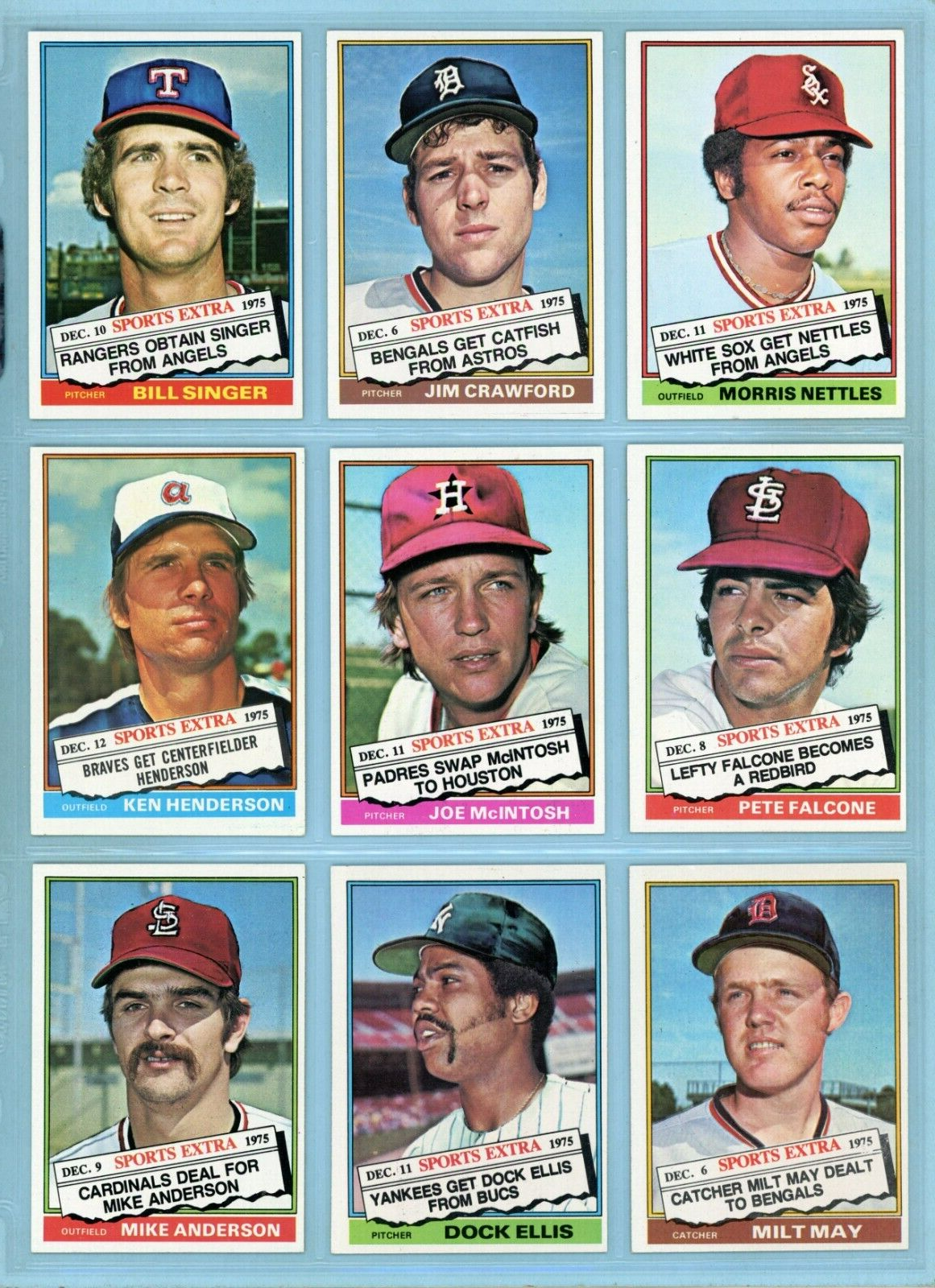 1976 Topps Traded Complete Set of 44 Baseball Cards Ex/Mt - NM