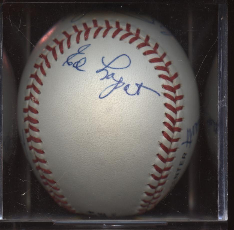 Marshall Pignatano Hassett Branca Lopat Multi Signed Baseball w/ Hologram