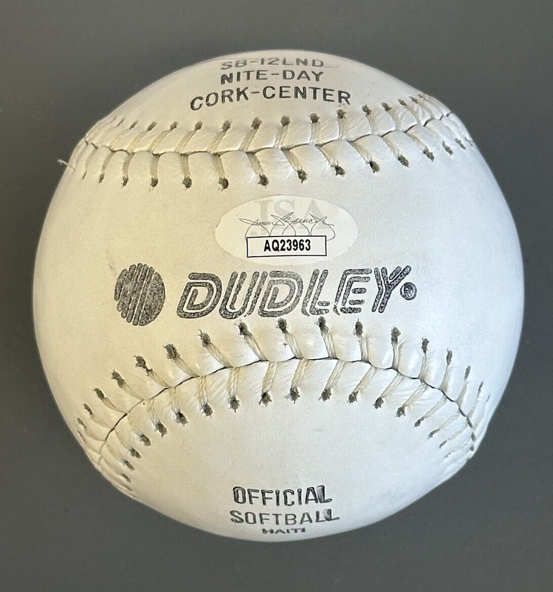 Eddie Feigner & Tim Mackin The King & His Court DUAL SIGNED Dudley Softball JSA