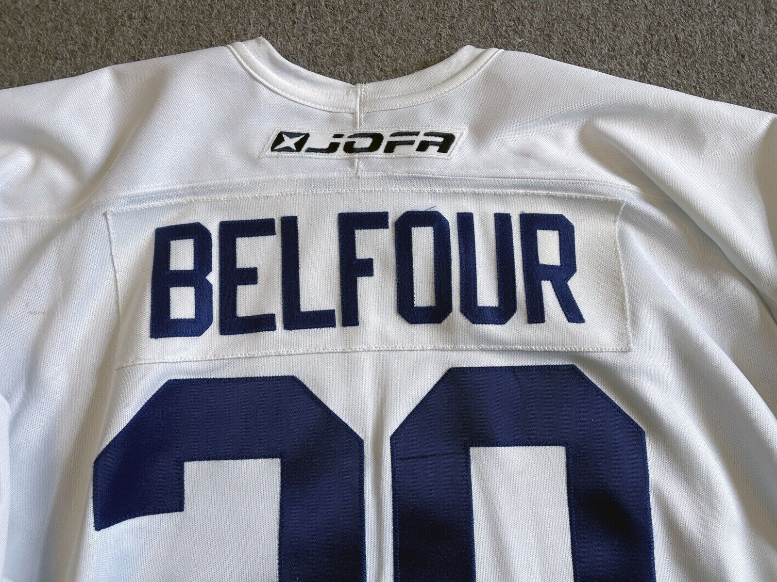 2007-08 Ed Belfour Toronto Maple Leafs Practice Worn Jersey • MeiGray LOA