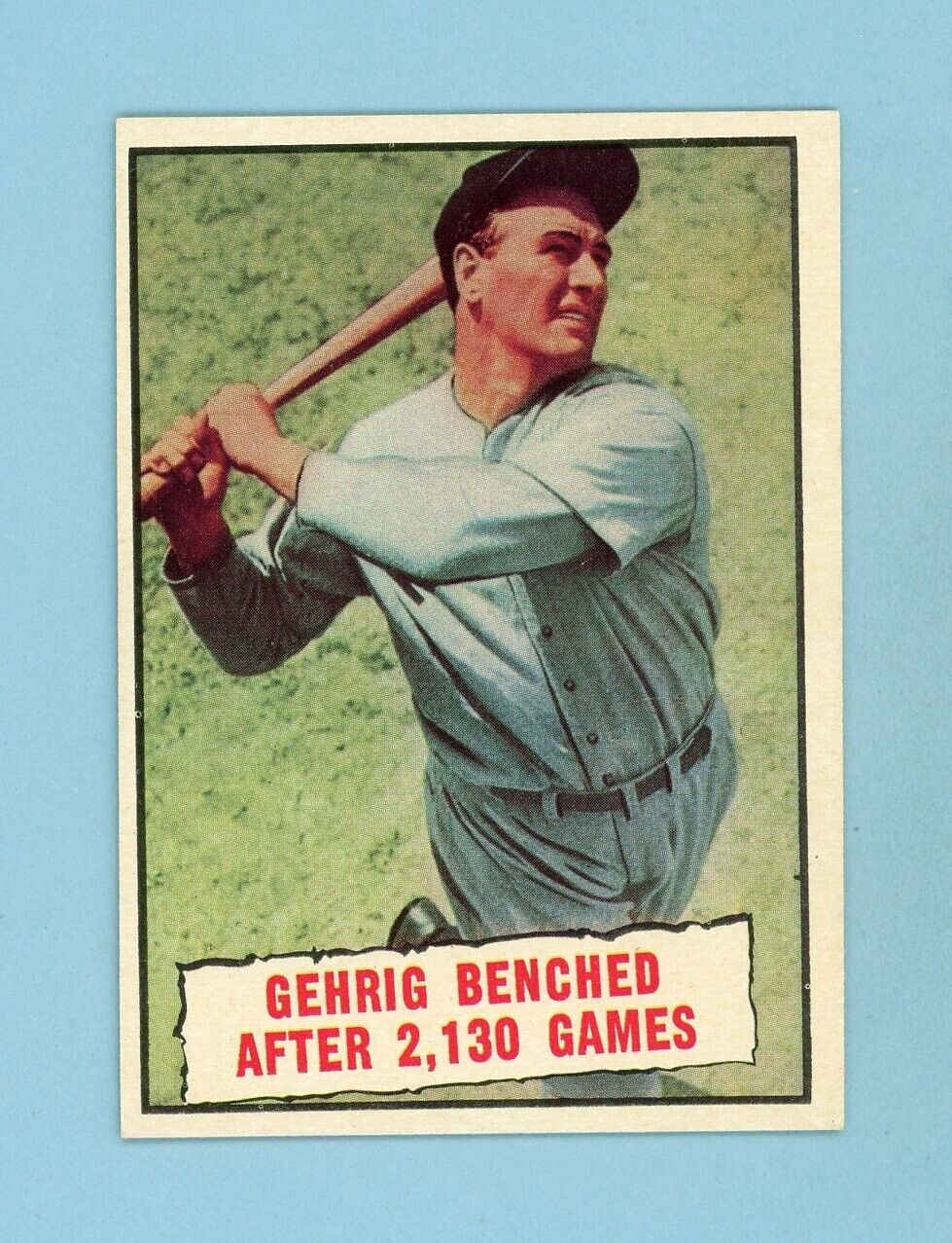 1961 Topps #405 Lou Gehrig New York Yankees Baseball Card NM o/c