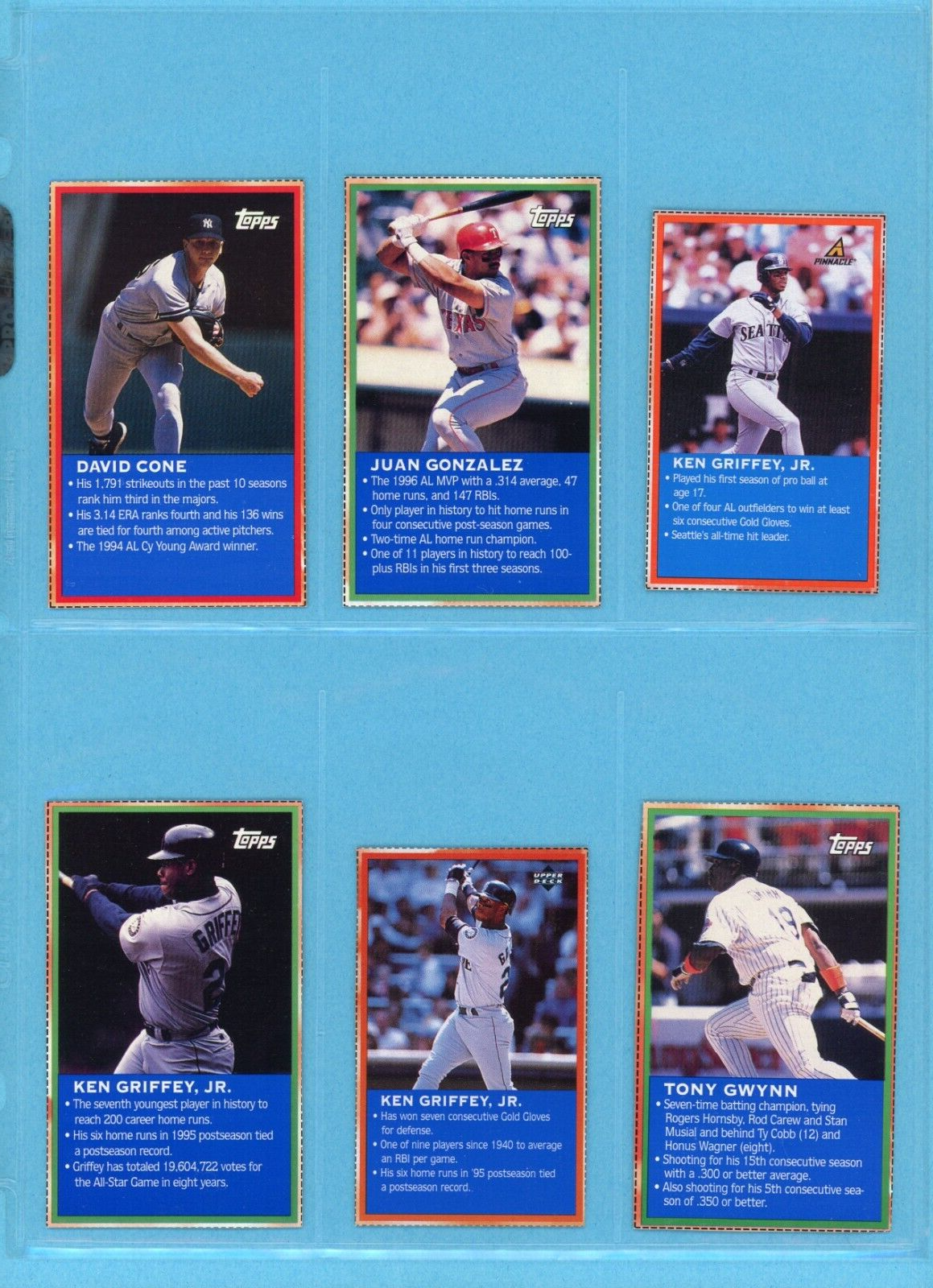 1997 Wheaties All-Star Complete Set of 30 Baseball Cards NM black lines