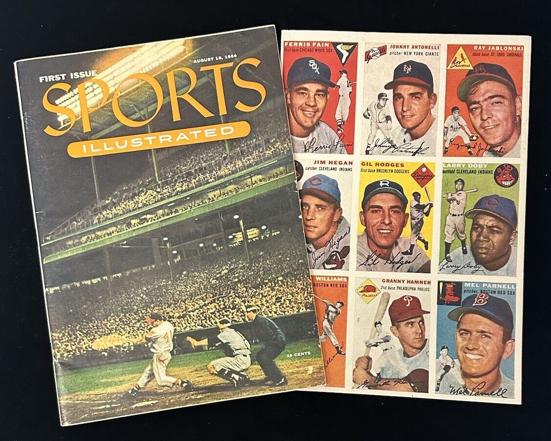 Aug 16 1954 FIRST ISSUE Sports Illustrated Magazine w/ detached 54T Cards Insert