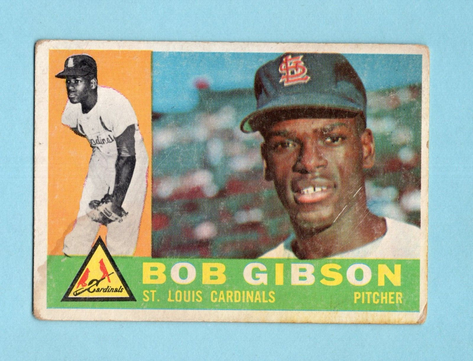 1960 Topps #73 Bob Gibson St. Louis Cardinals Baseball Card Low Grade