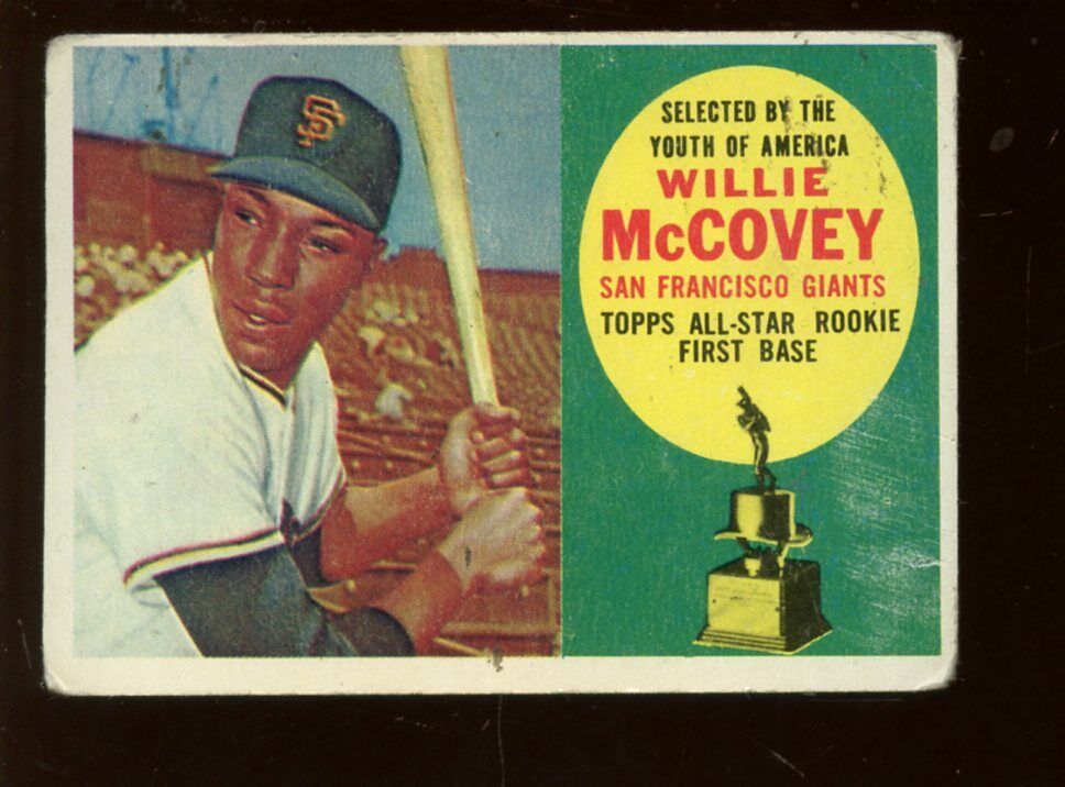 1960 Topps Baseball Card #316 Willie McCovey Rookie G/VG