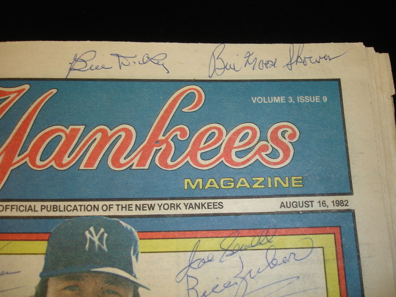 August 16, 1982 Yankees Magazine Newspaper Signed by 24 Yankees HOFers & Stars