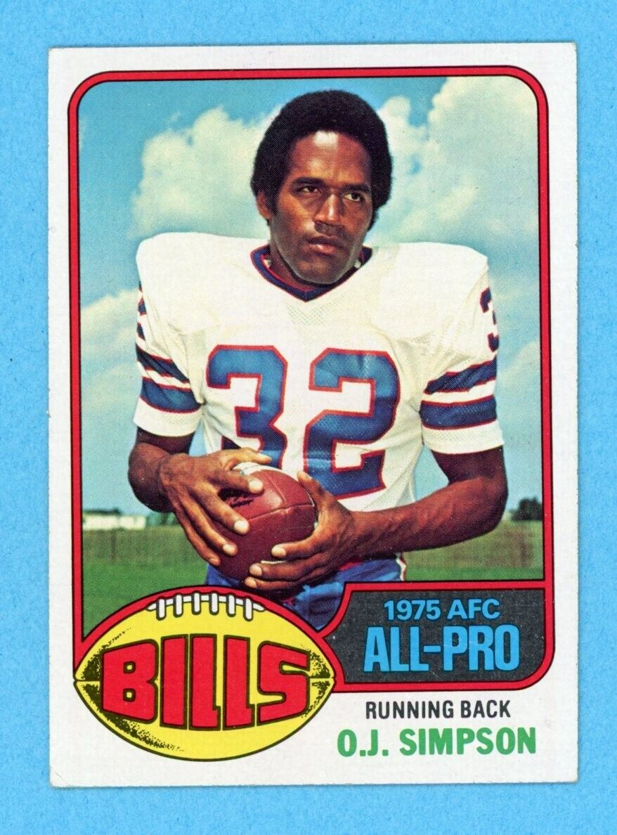 1976 Topps #300 O. J. Simpson Buffalo Bills Football Card EX+ - EX++