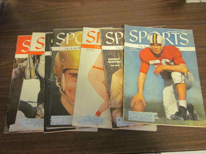 1955 Sports Illustrated Magazines 8 Different VGEX/EX+