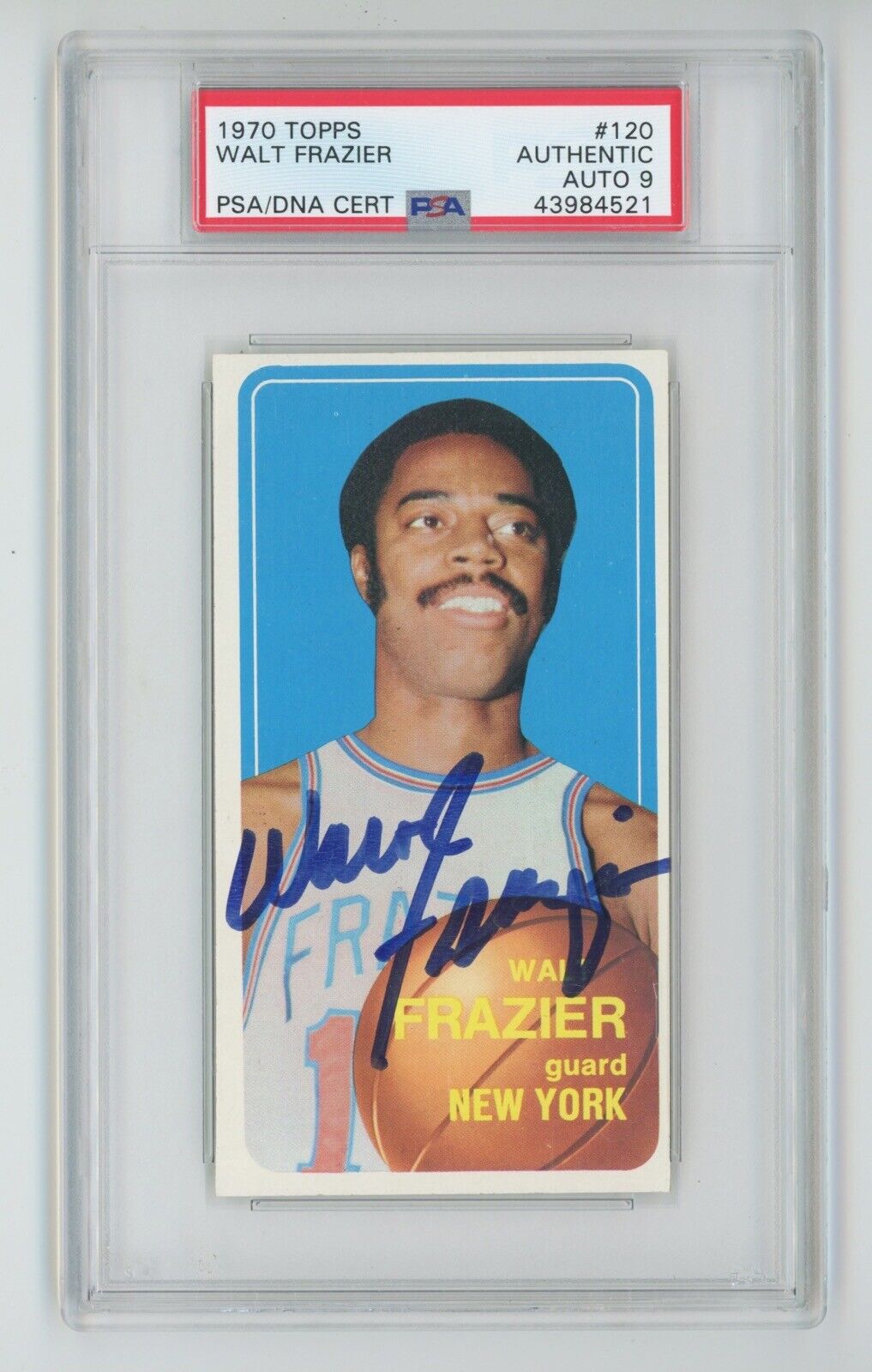 Walt Frazier Signed 1970-71 Topps Card #120 Auto PSA/DNA Slabbed