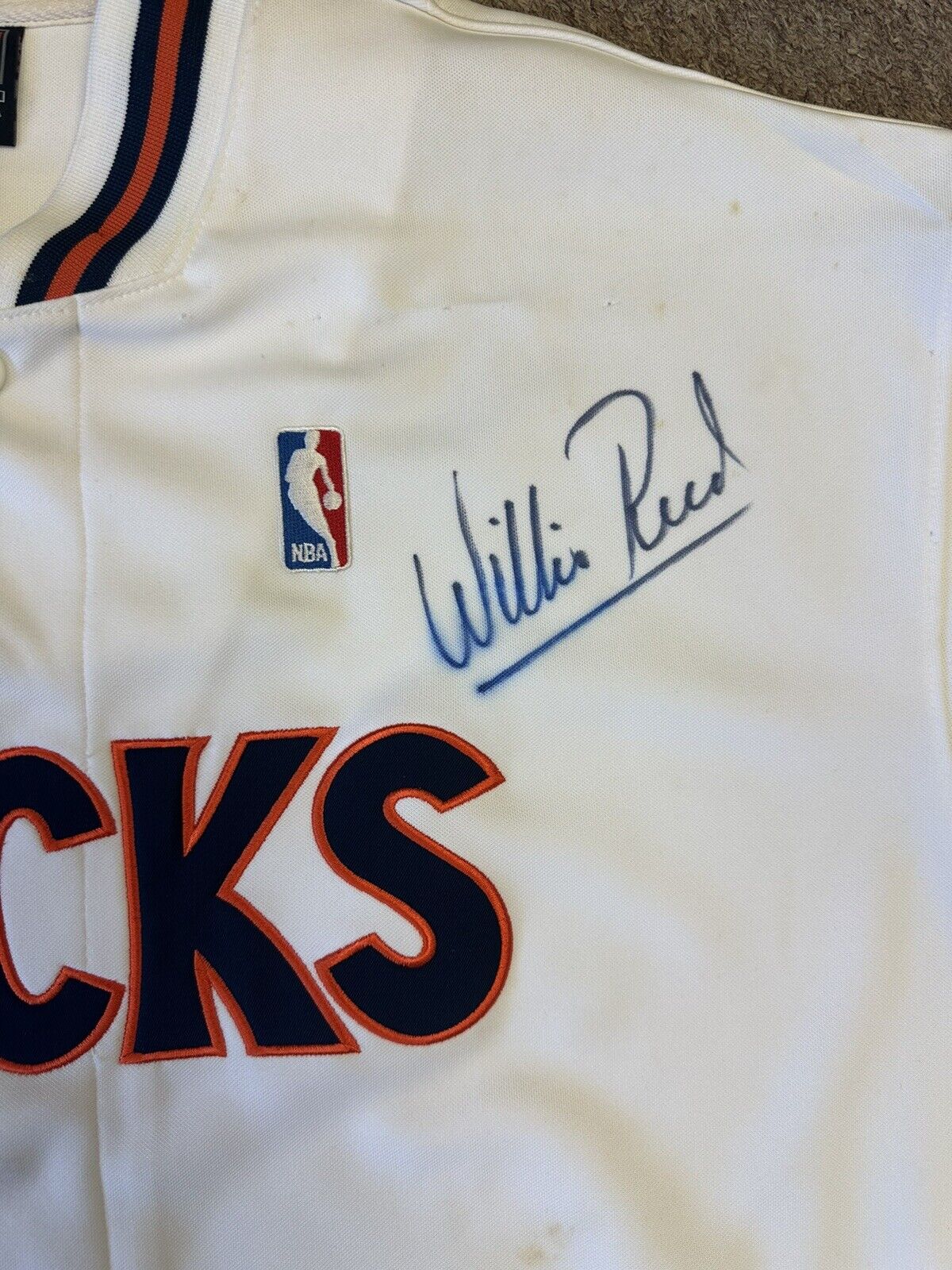 Willis Reed New York Knicks HOFer SIGNED NBA Basketball Warmup Jacket PSA DNA