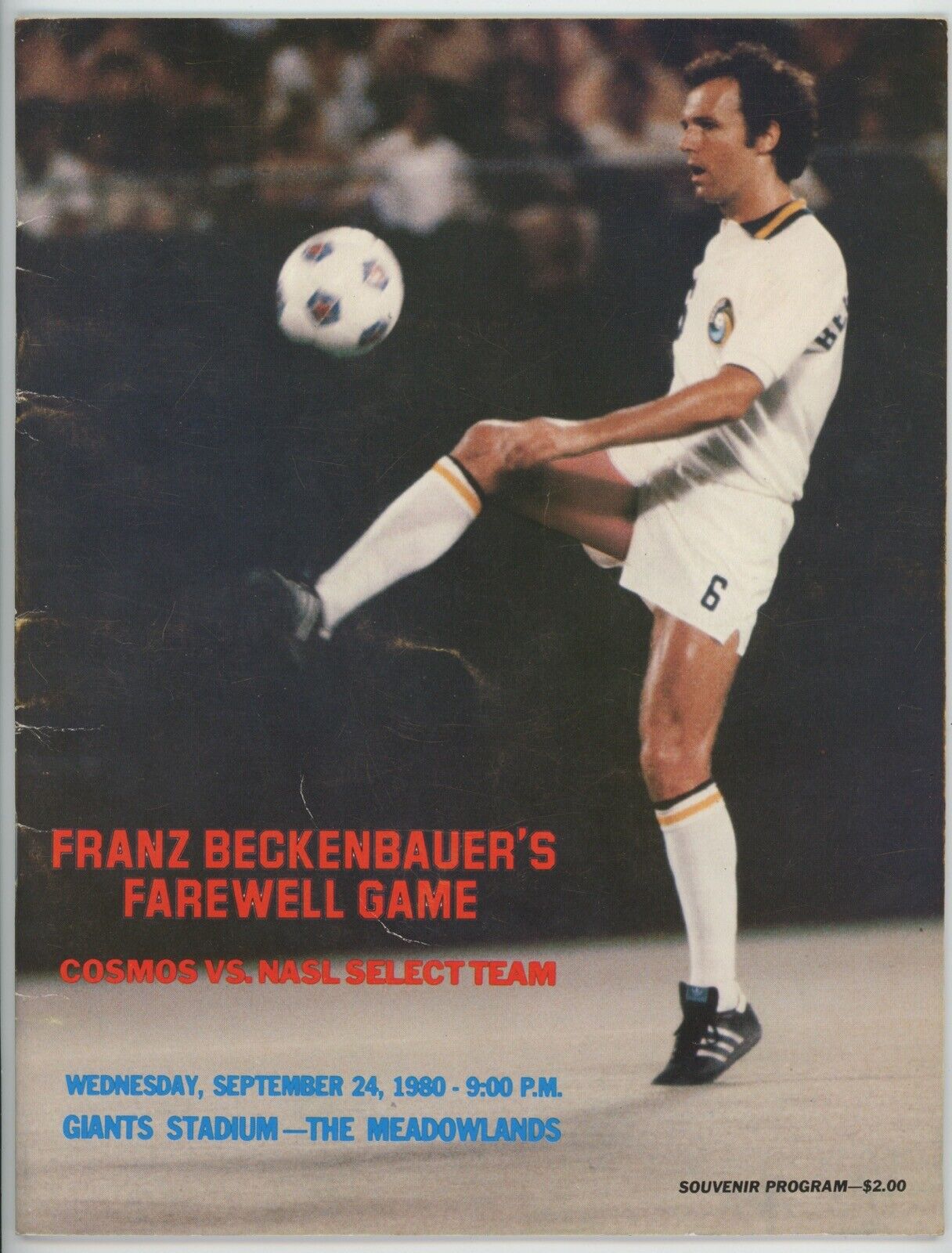 9/24/80 Franz Beckenbauer Farewell Game Ticket Stub and Program • Cosmos vs NASL