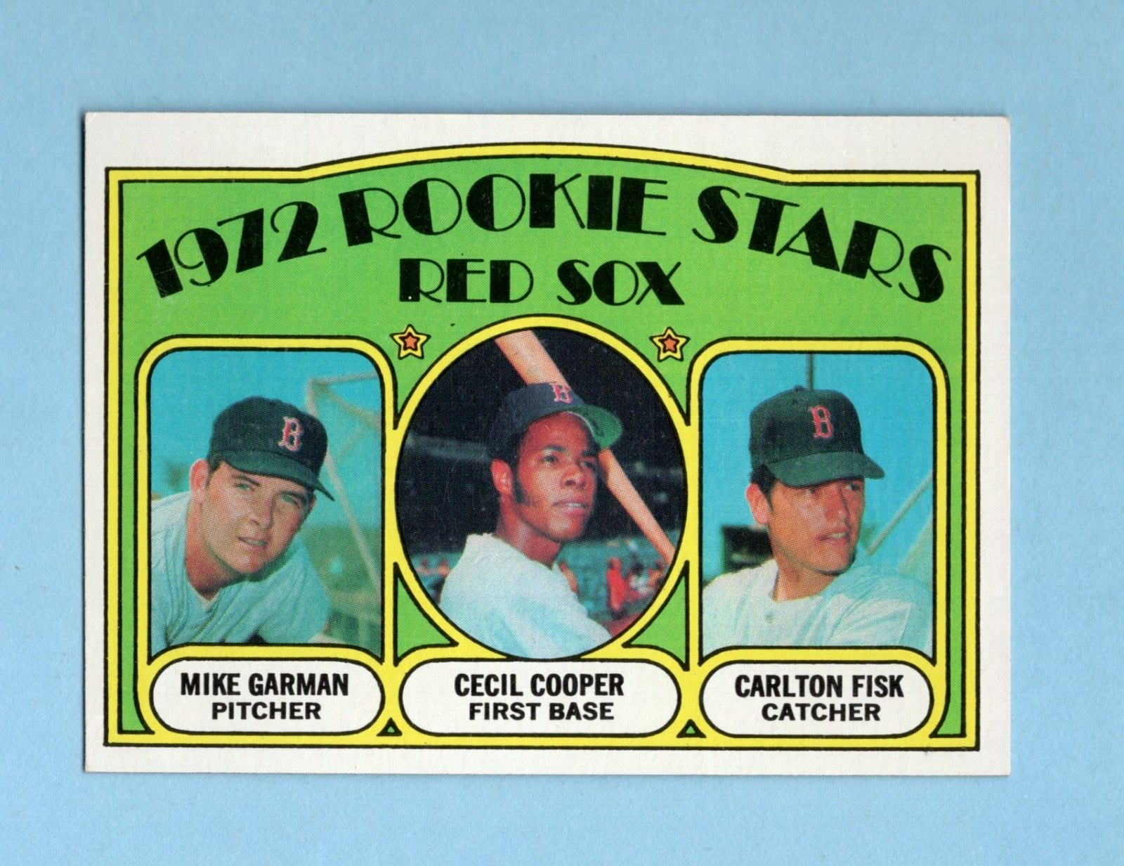 1972 Topps #79 Carlton Fisk & others Boston Red Sox Rookie Baseball Card Ex/Mt