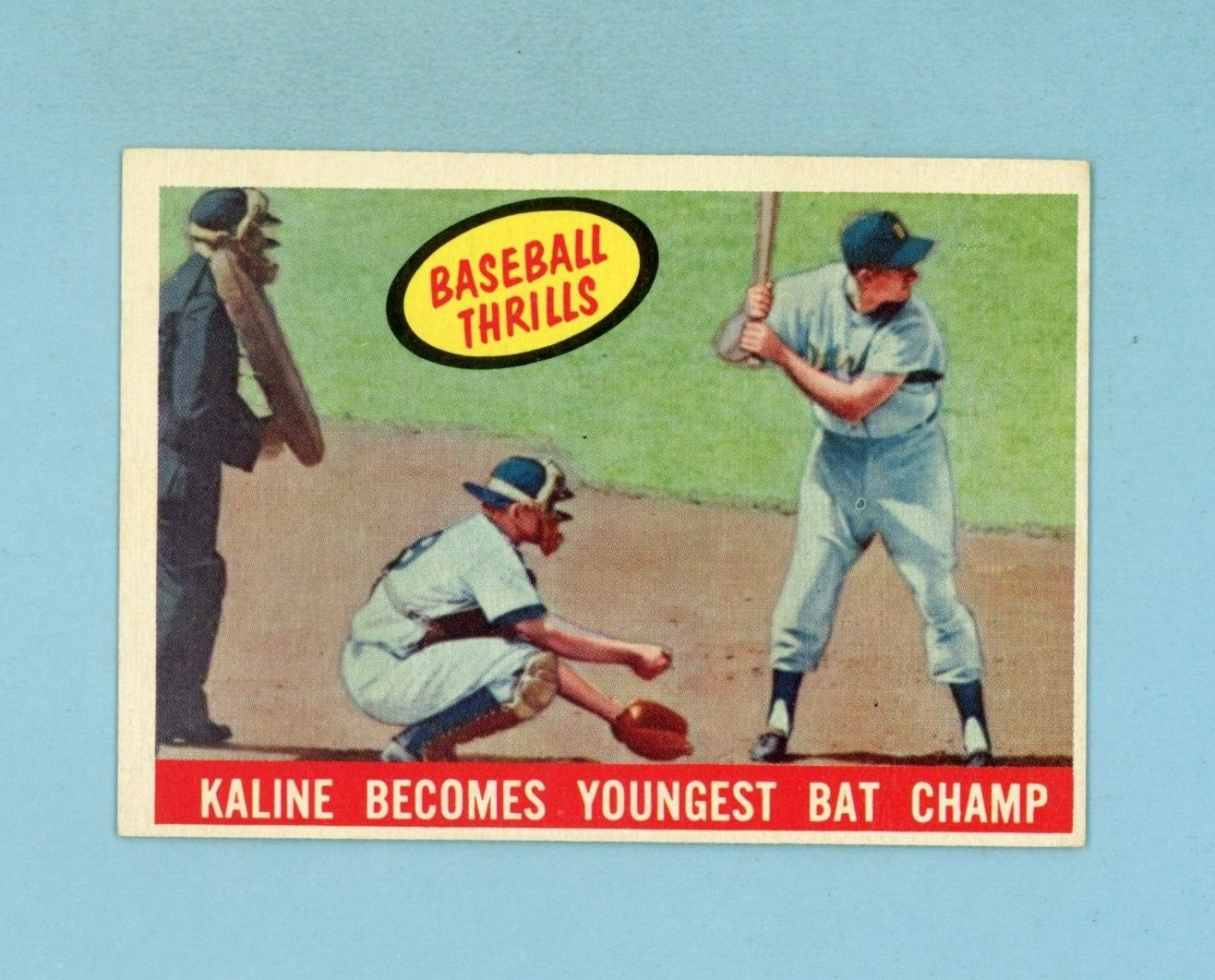 1959 Topps #463 Baseball Thrills Al Kaline Detroit Tigers Baseball Card Ex/Mt oc