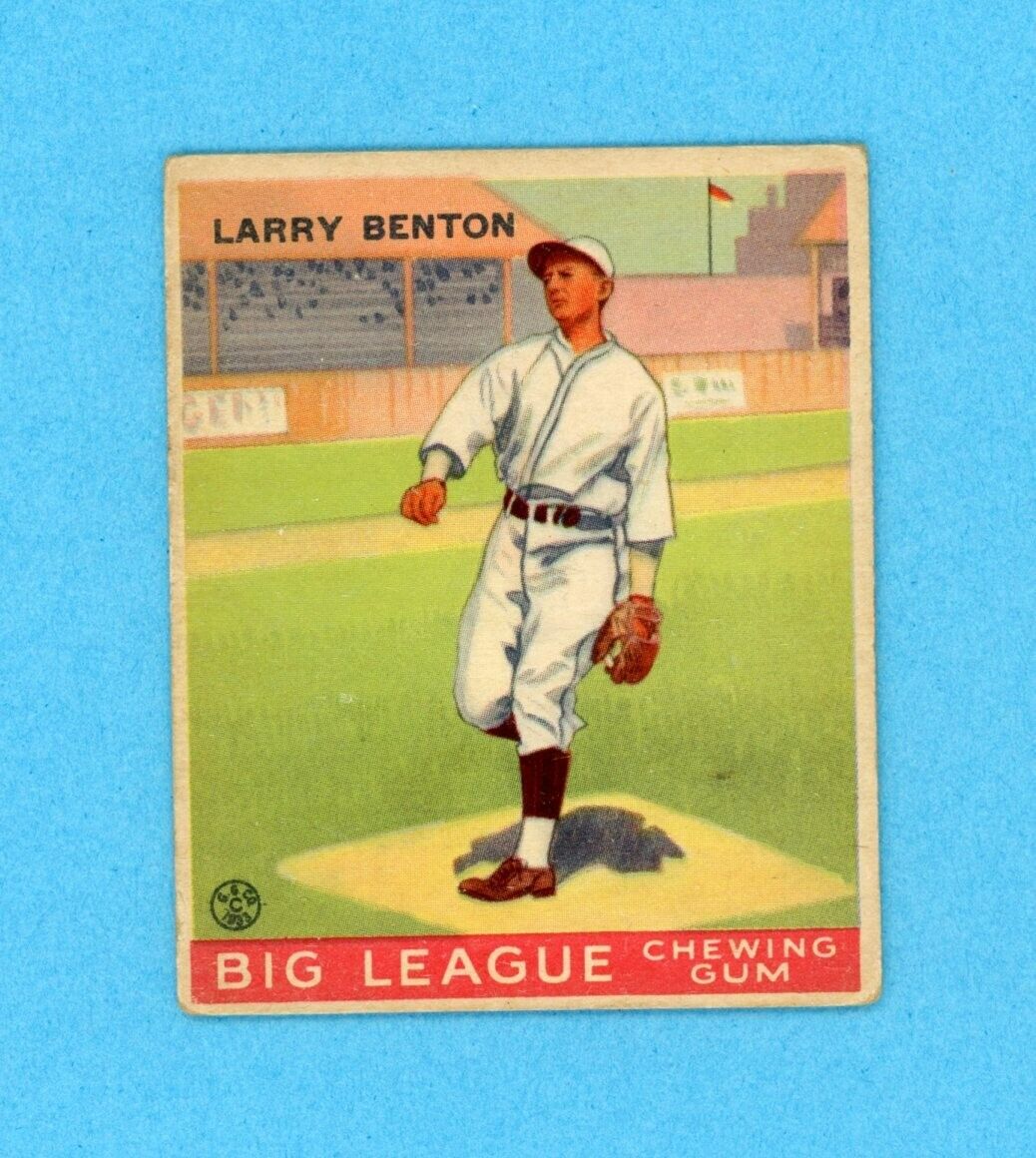 1933 Goudey #45 Larry Benton Cincinnati Reds Baseball Card Vg/Ex lht wrks bra