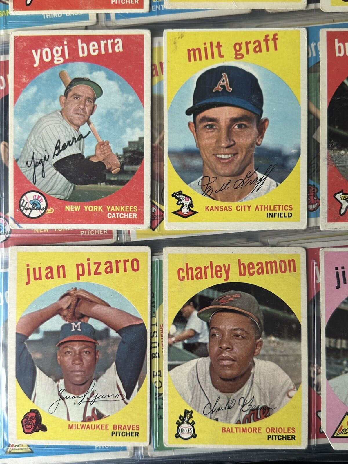 1959 Topps Starter Set Lot of 270 Diff. Baseball Cards w/ 15 HOFers- Low Grade