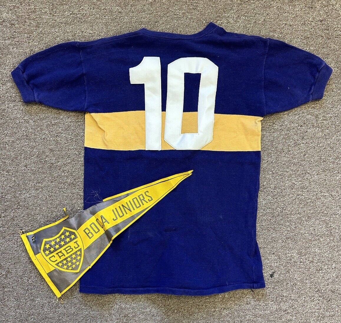 1976-80 Mario Zanabria Boca Juniors GAME USED Argentina Pro Soccer Jersey #10