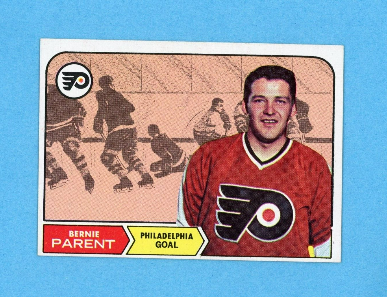 1968-69 Topps #89 Bernie Parent Philadelphia Flyers Rookie Hockey Card NM o/c