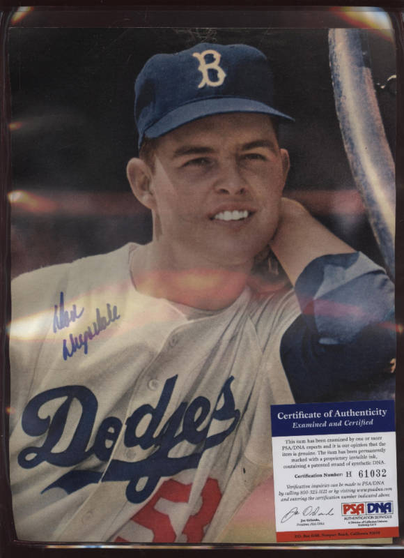 Don Drysdale Autographed Magazine Photo PSA