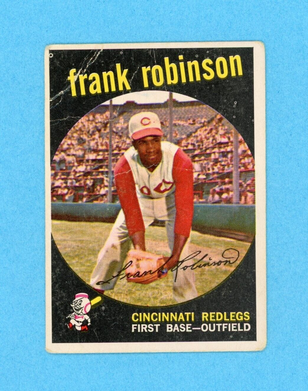 1959 Topps #435 Frank Robinson Cincinnati Reds Baseball Card Low Grade