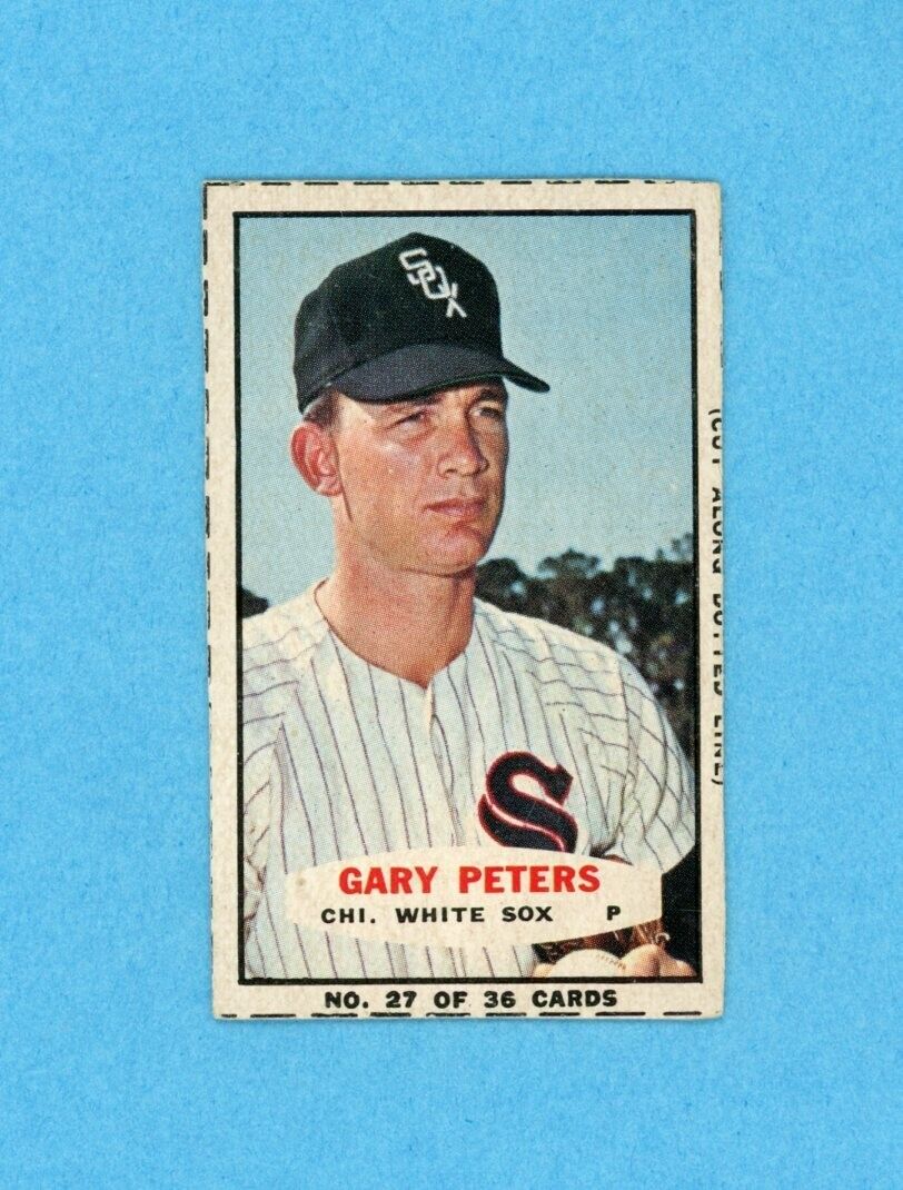 1965 Bazooka #27 Gary Peters Chicago White Sox Baseball Card