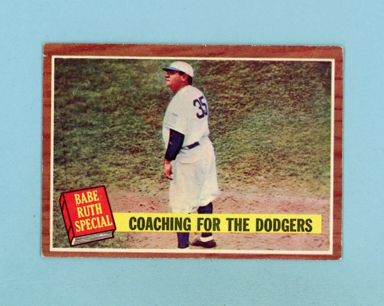 1962 Topps #142 Babe Ruth Special Coaching For The Dodgers Baseball Card Ex/Ex+