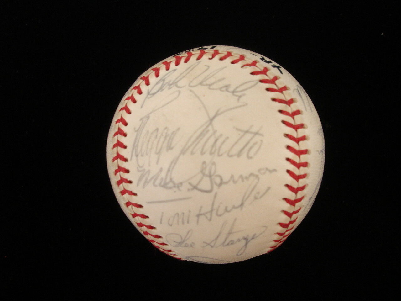 1973 Boston Red Sox Team Autographed AL Baseball - 25 Signatures 