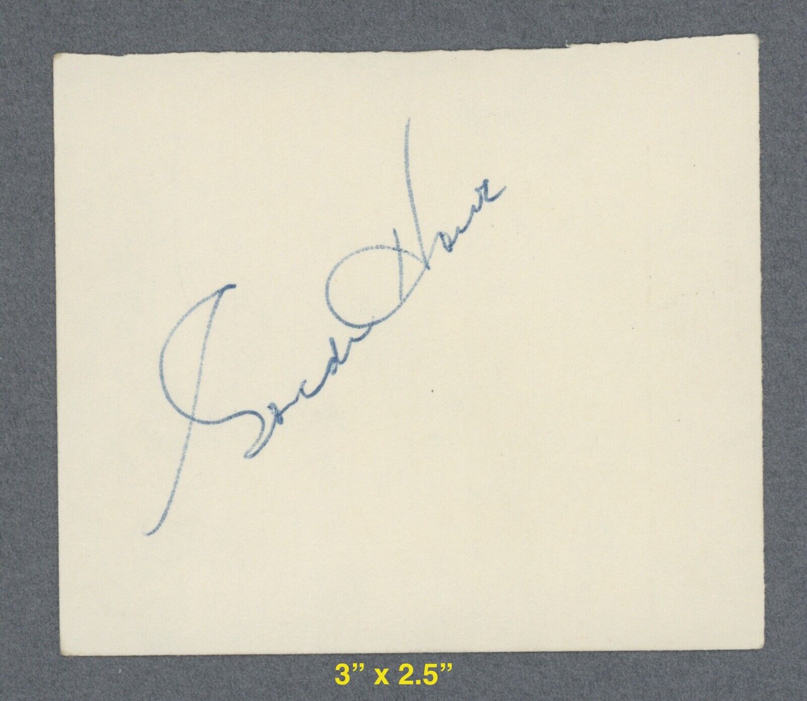 Gordie Howe Signed Cut Index Card w B&E Hologram