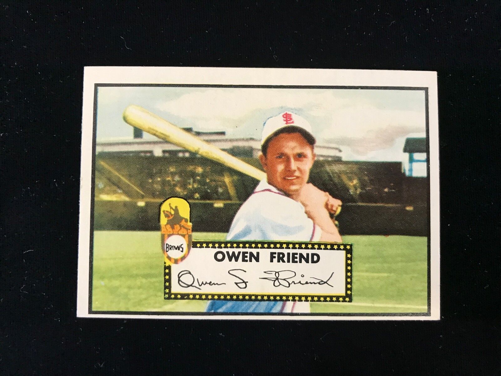 1952 Topps Owen Friend Baseball Card-#160-St Louis Browns-EX-MT+