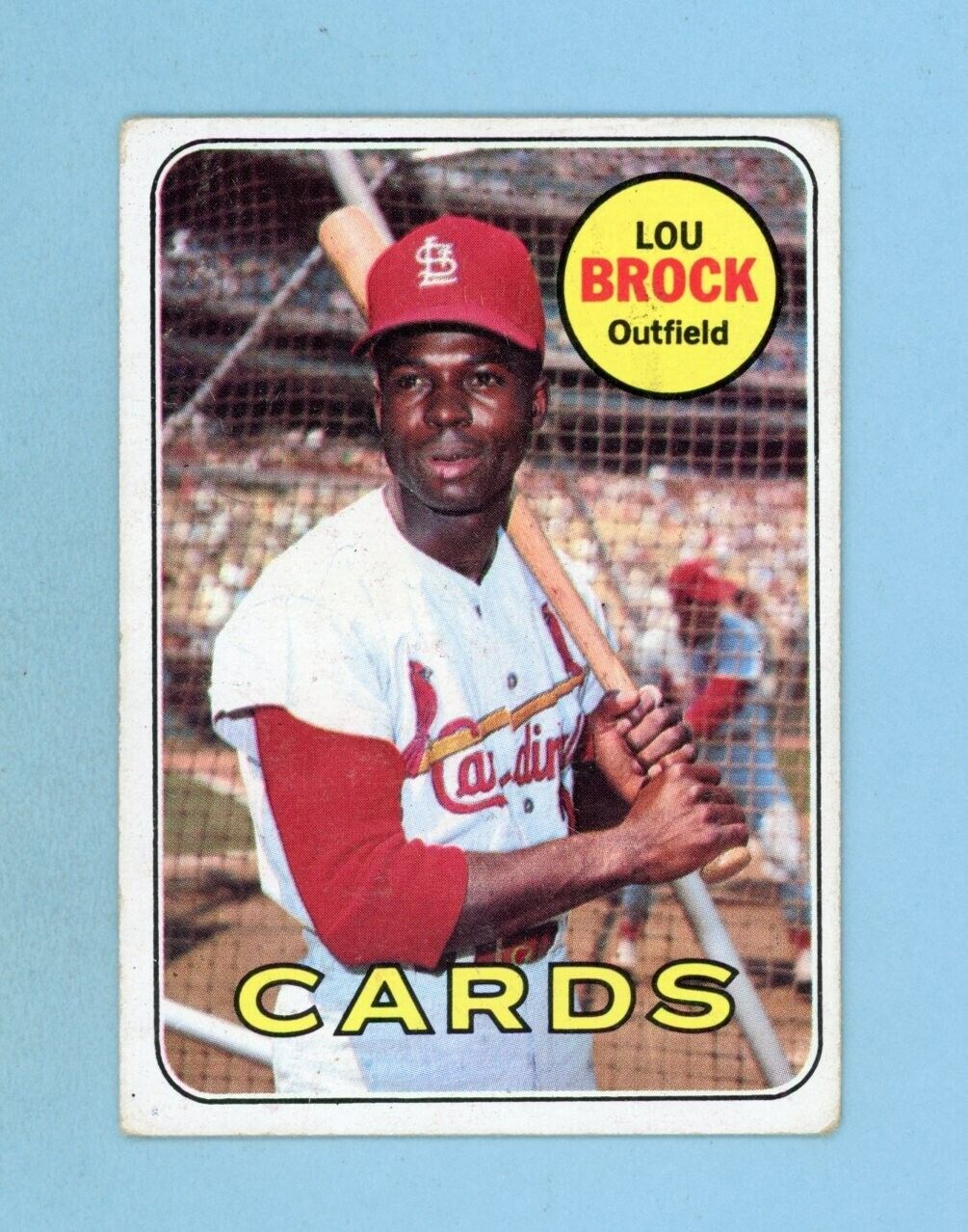 1969 Topps #85 Lou Brock St. Louis Cardinals Baseball Card Vg-Vg+ lht w/c tlc