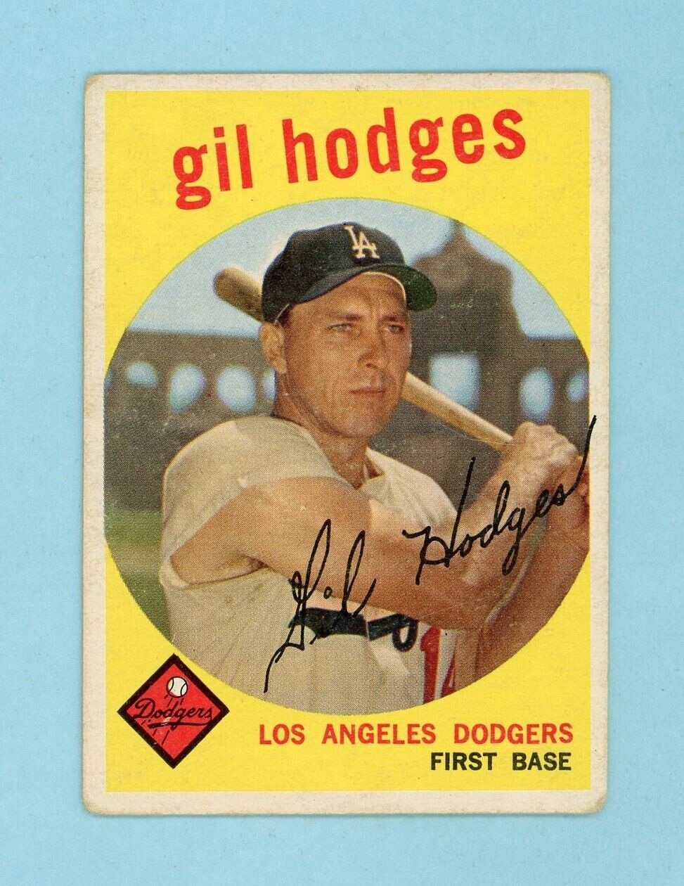 1959 Topps #270 Gil Hodges Los Angeles Dodgers Baseball Card VG