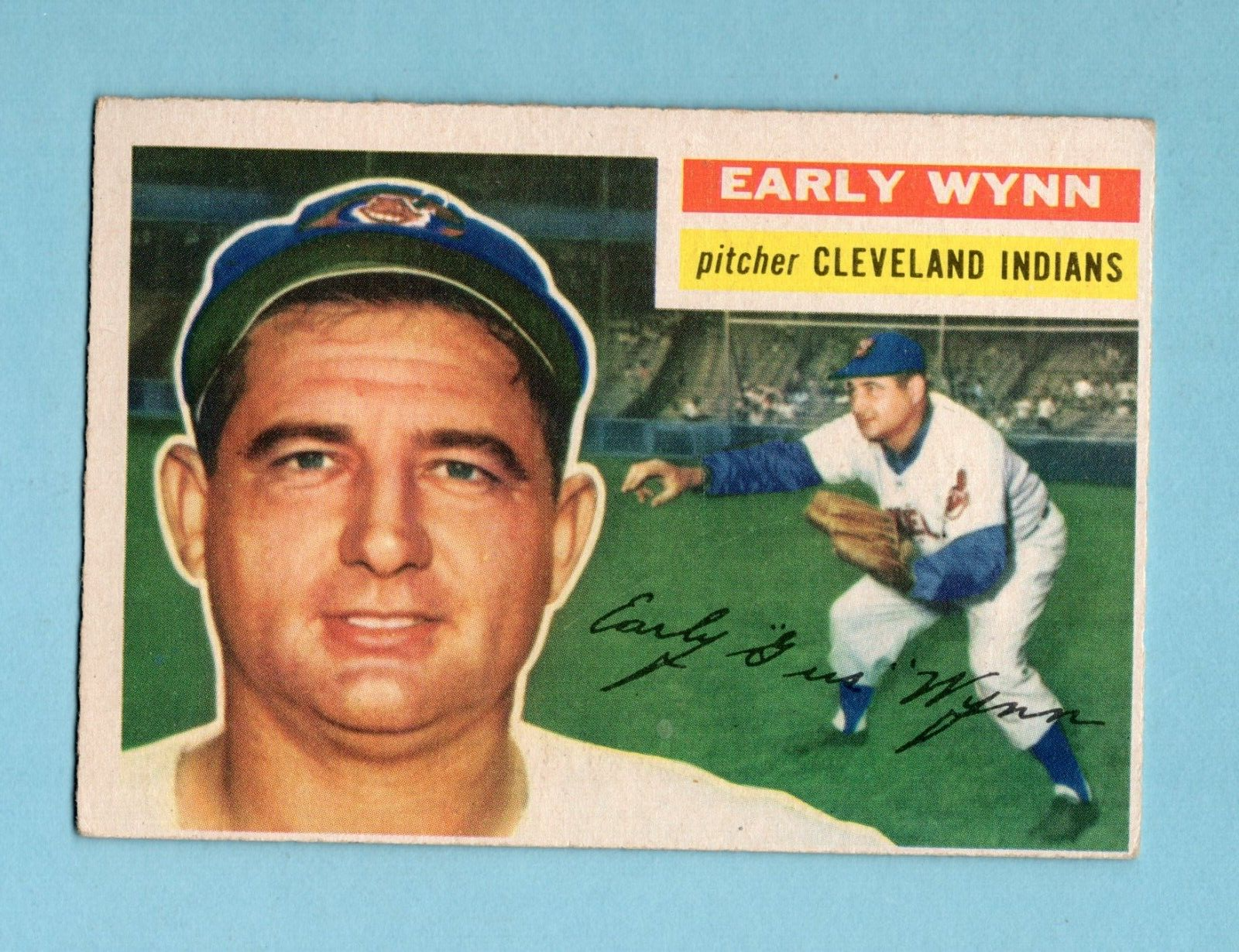 1956 Topps #187 Early Wynn Cleveland Indians Baseball Card Vg/Ex