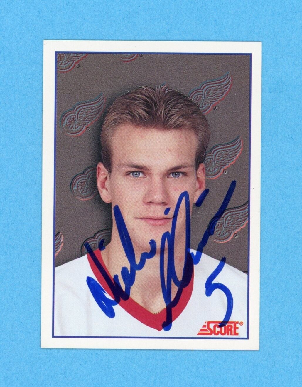 Nicklas Lidstrom Detroit Red Wings 1992-93 Score #502 Autographed Hockey Card