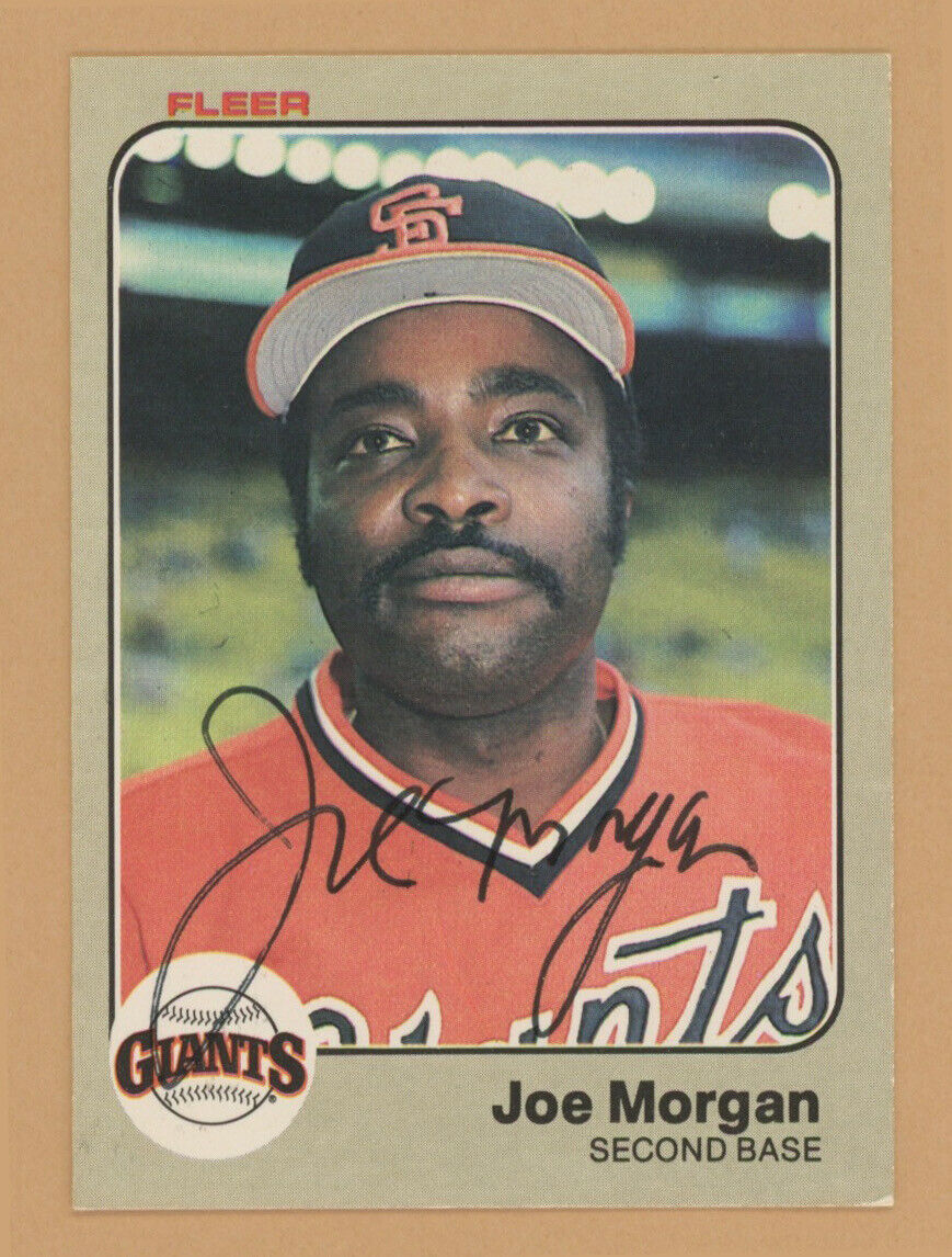 Joe Morgan Signed 1983 Fleer Card #270 Auto with B&E Hologram