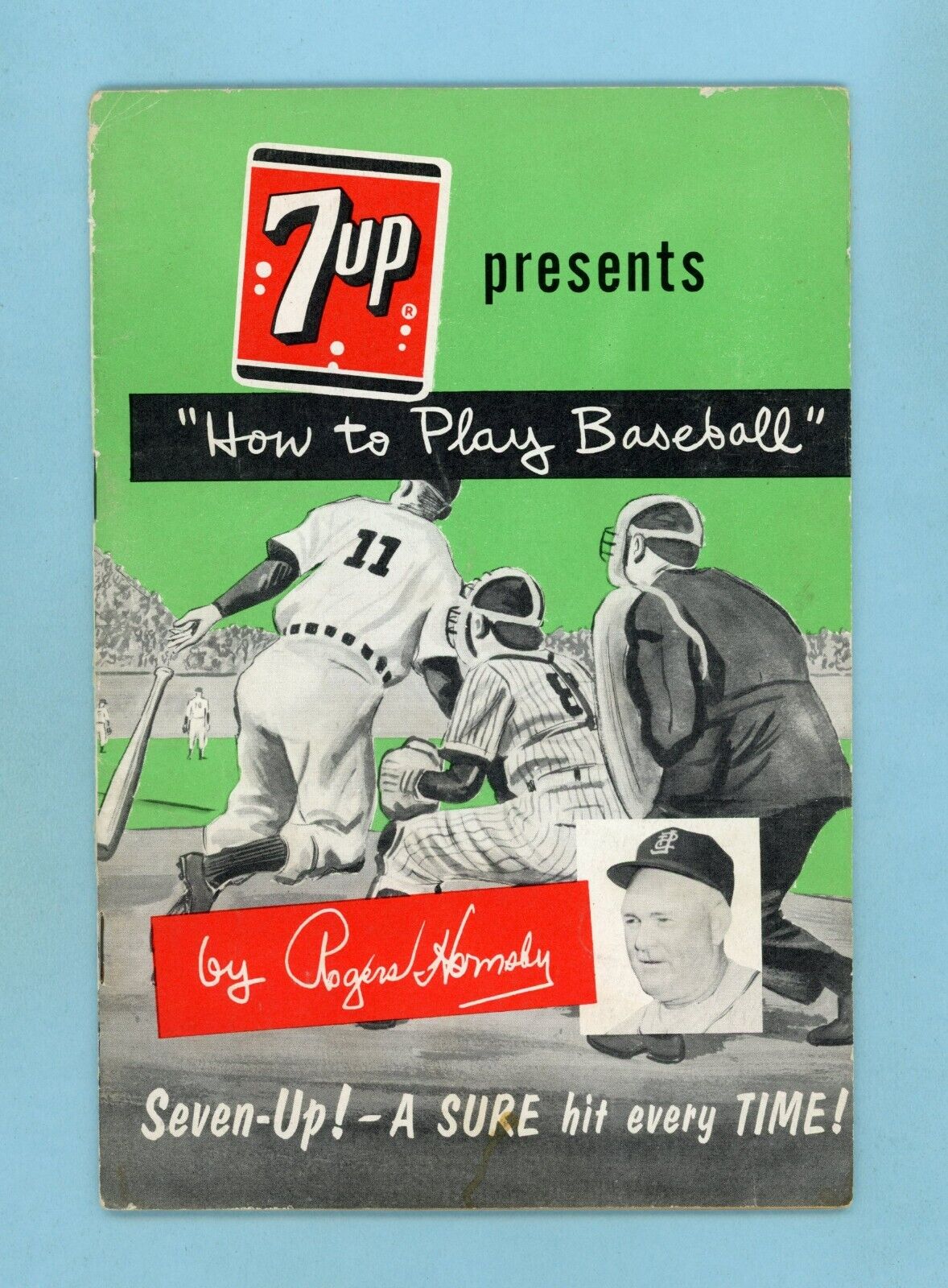 1956 7-Up Presents "How to Play Baseball" by Rogers Hornsby Booklet