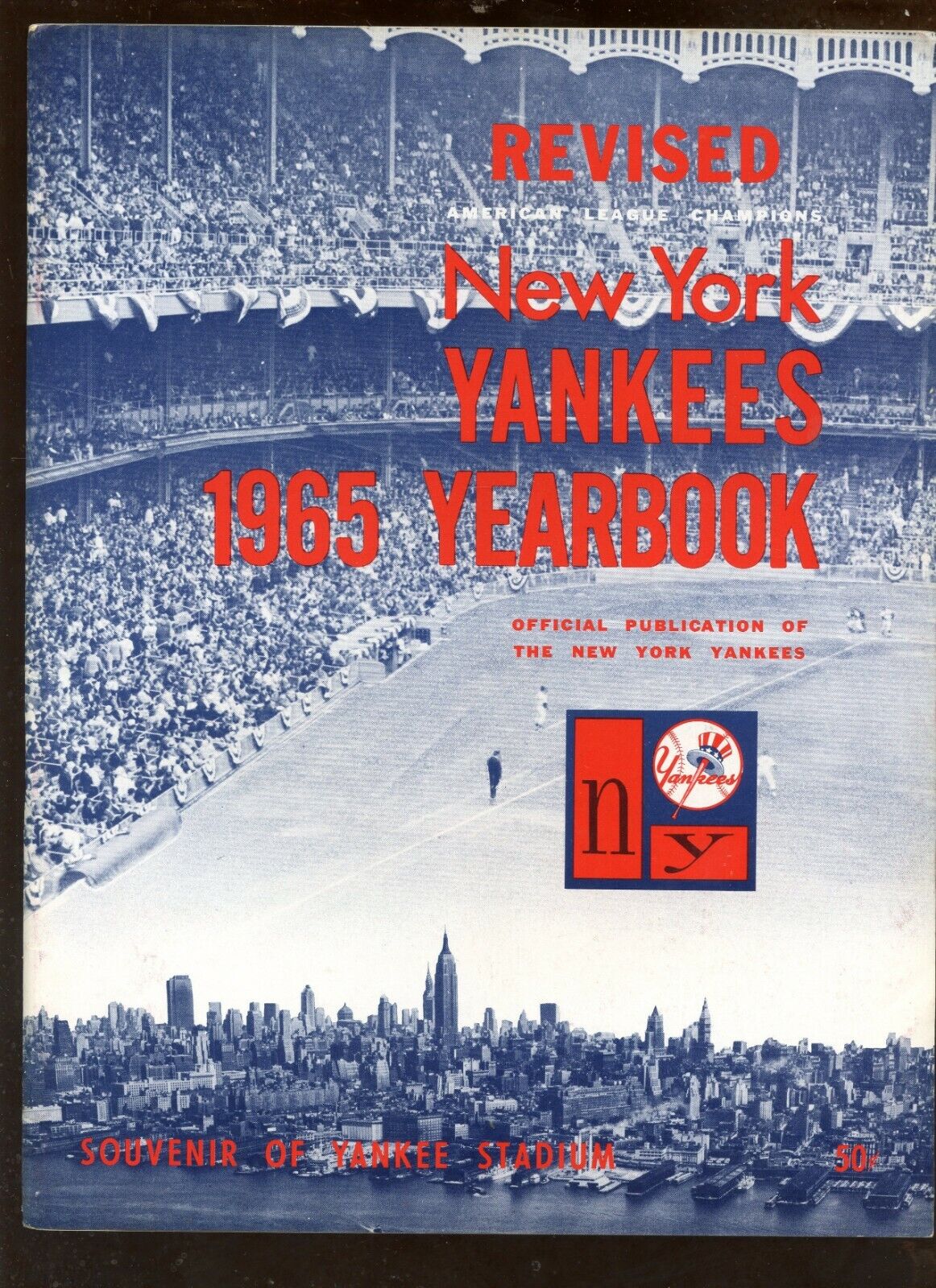 1965 MLB New York Yankees Revised Yearbook EXMT/NRMT