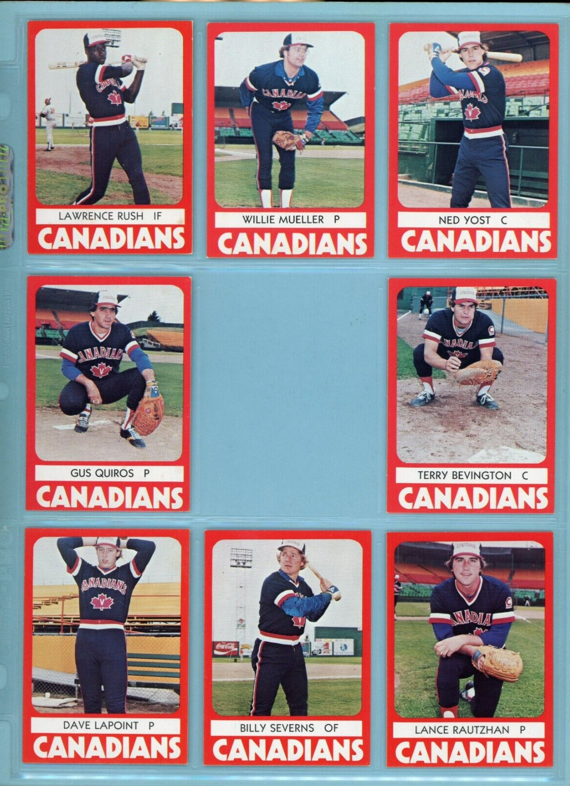 1980 TCMA Vancouver Canadians Near Set (18 of 22) Baseball Cards NM