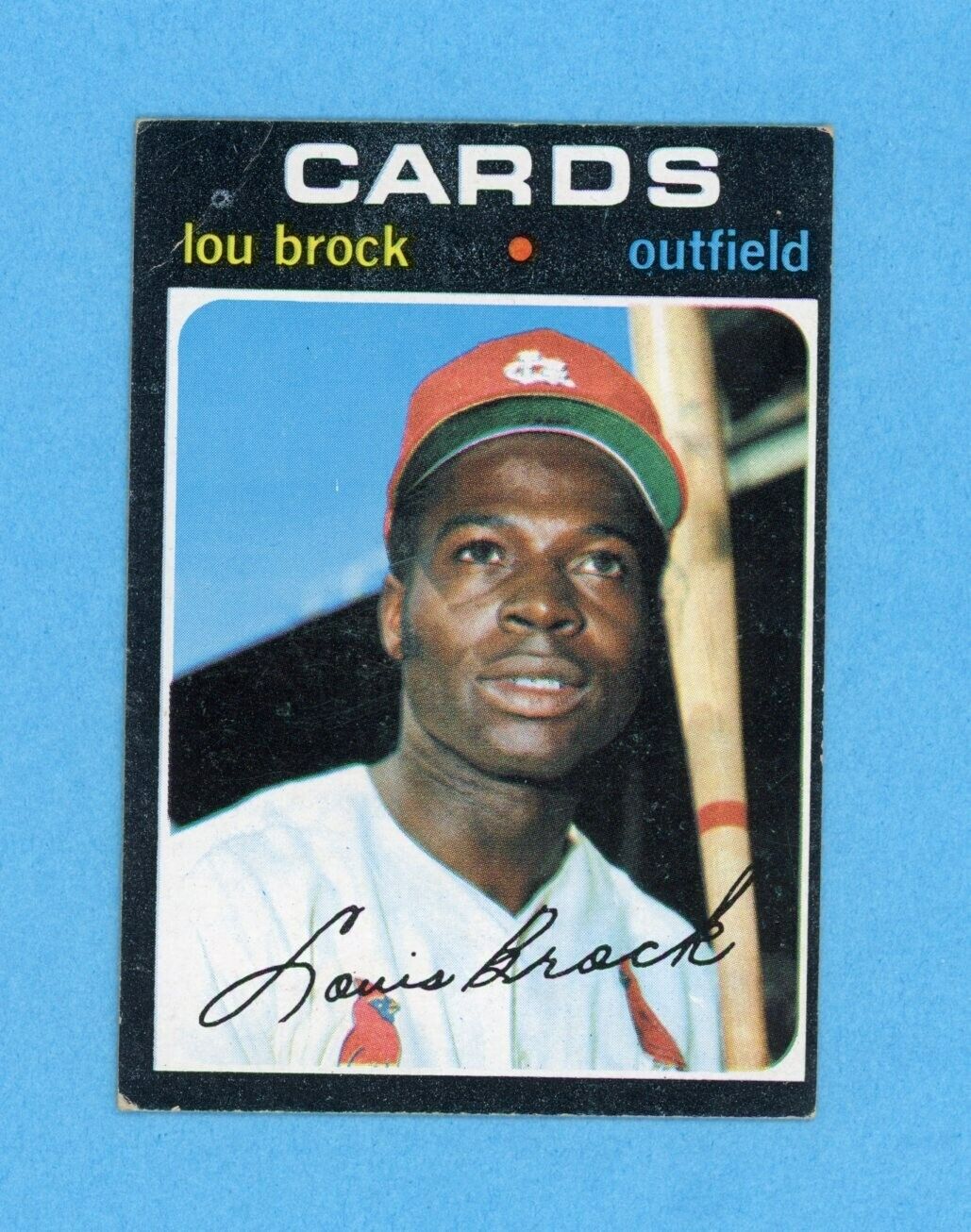 1971 Topps #625 Lou Brock St. Louis Cardinals Baseball Card Vg/Ex ap cres tl