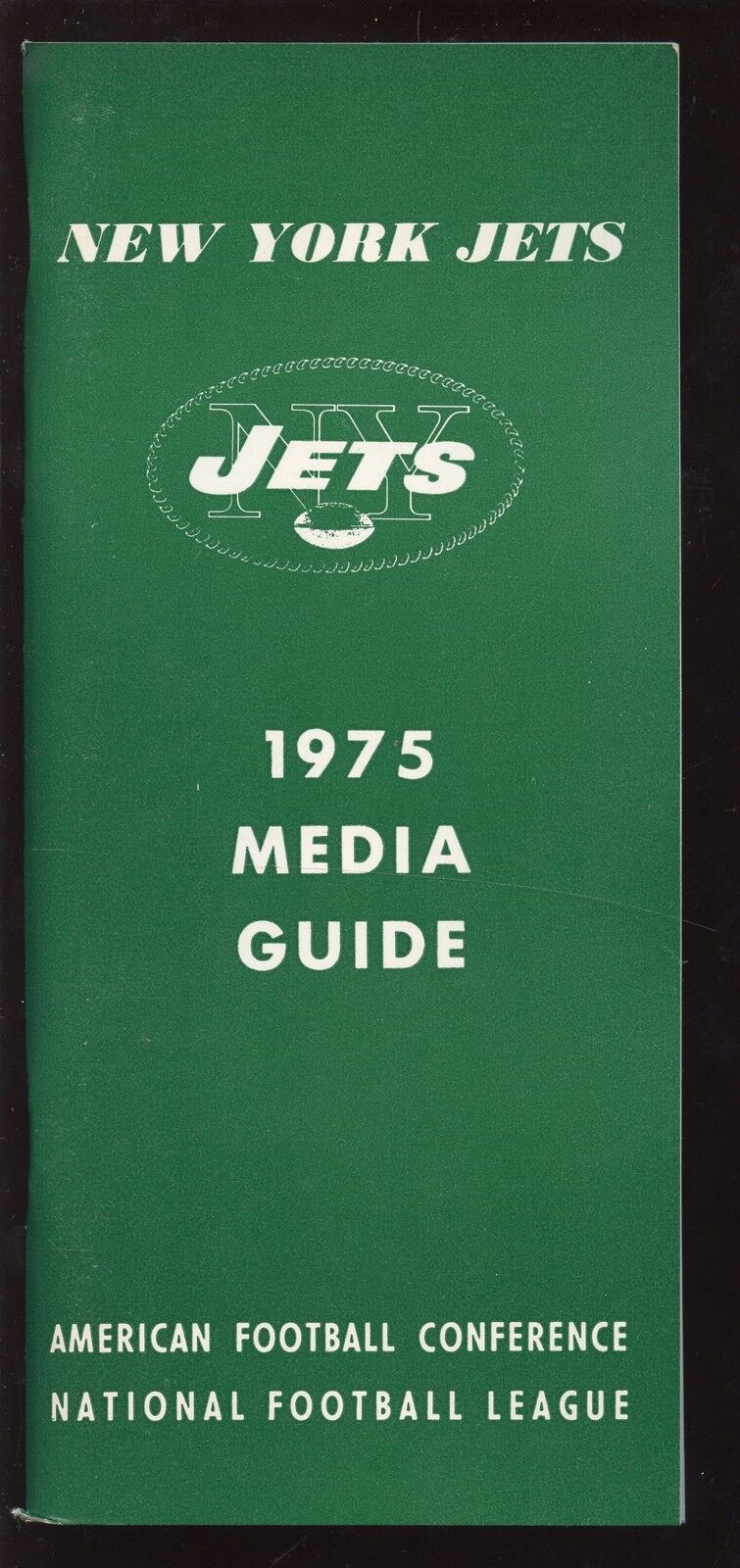 1975 NFL Football New York Jets Media Guide EXMT+