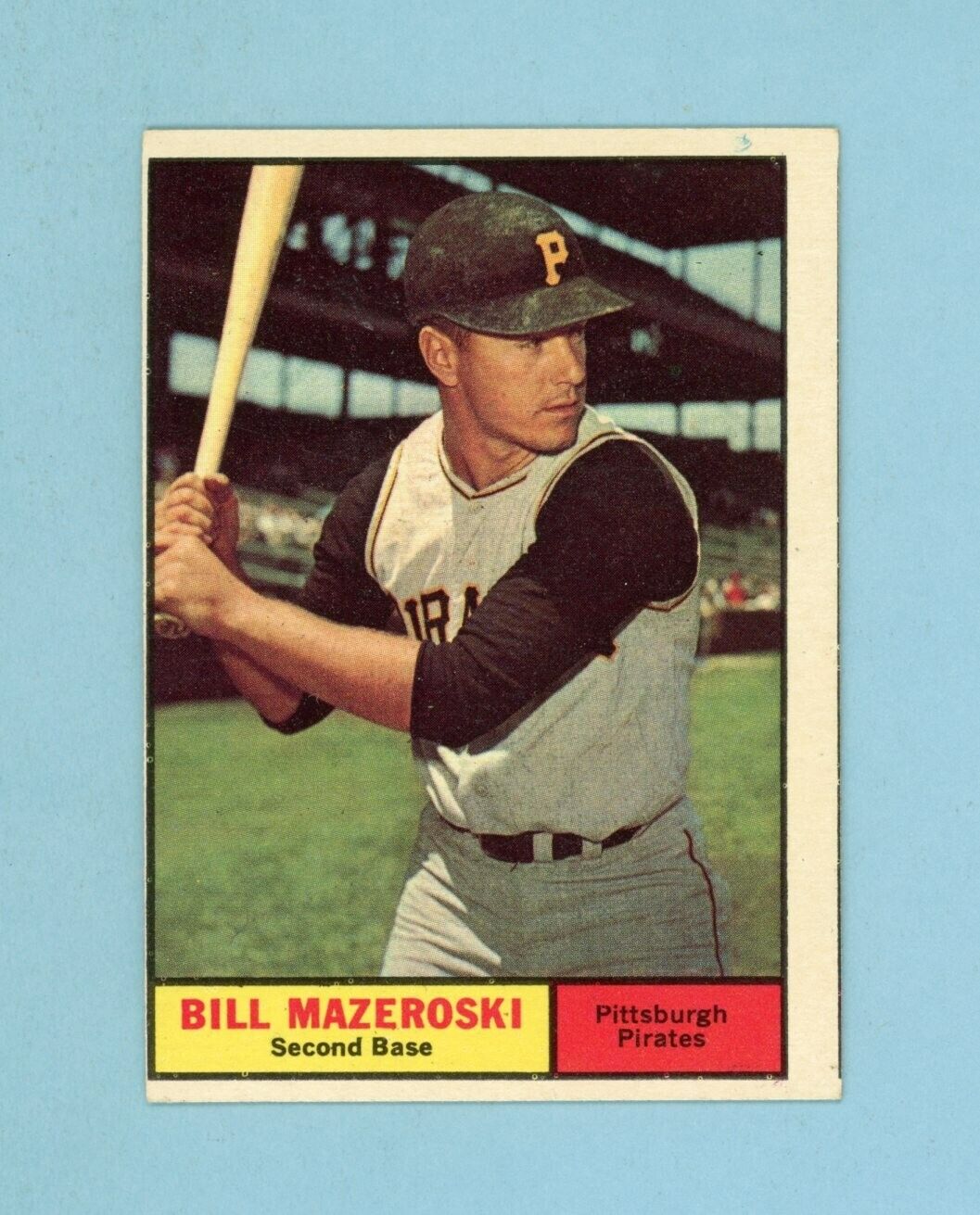 1961 Topps #430 Bill Mazeroski Pittsburgh Pirates Baseball Card Ex/Mt o/c