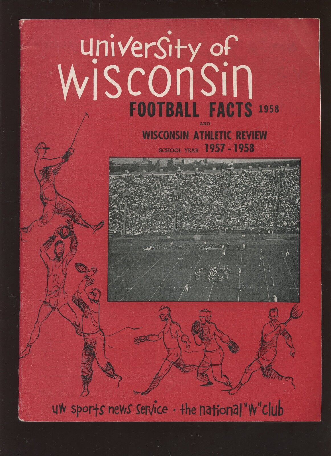 1958 NCAA Wisconsin Football Media Guide EX