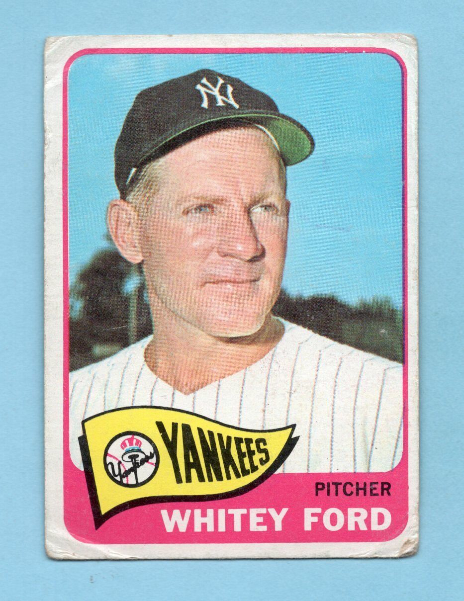 1965 Topps #330 Whitey Ford New York Yankees Baseball Card Low Grade