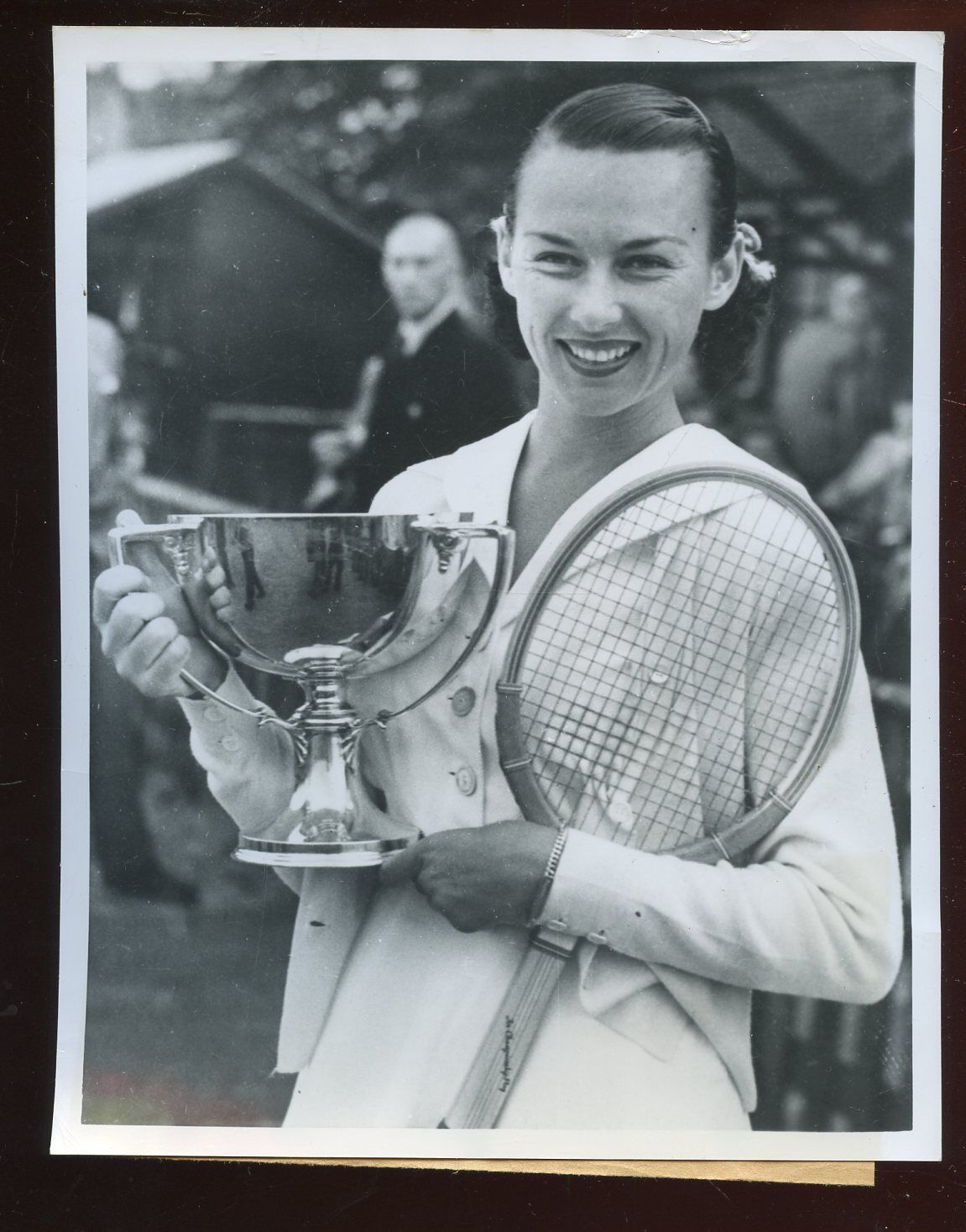 Original June 19 1950 Gertrude Gussie Moran Tennis 7 X 9 Wire Photo