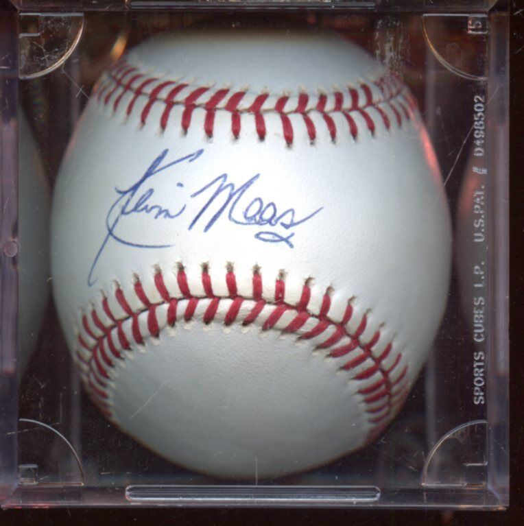 Kevin Maas Single Signed OAL Brown Baseball Hologram