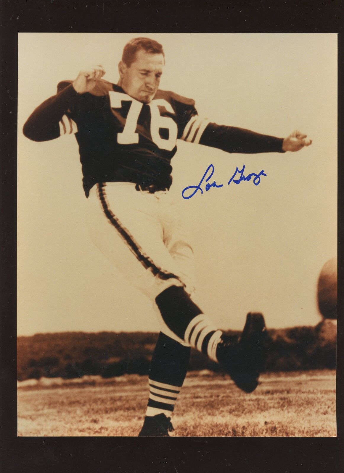 Lou Groza Cleveland Browns Autographed 8" X 10" Photo Hologram