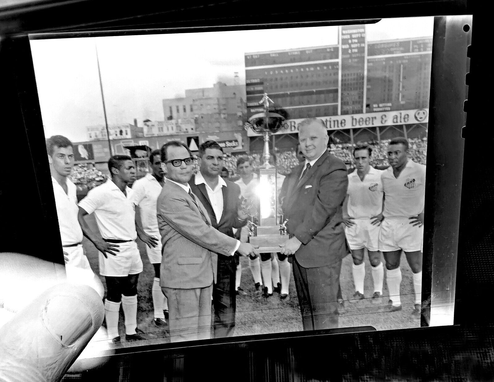 Lot of 2 Original 4"x5" Negatives with Soccer Legend Pele